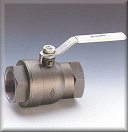 Stainless steel ball valve with threaded ports