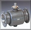 Ball valve with flanged connections, welded flange, short pattern