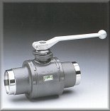 Ball valve with welded ends, complete welded