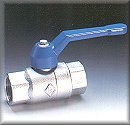 Brass ball valve with screwed socket ends