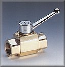 Brass ball valve with threaded ports